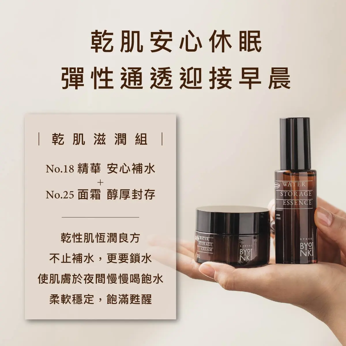 乾肌組｜ No.18 精華 No.25 面霜 工作區域 1