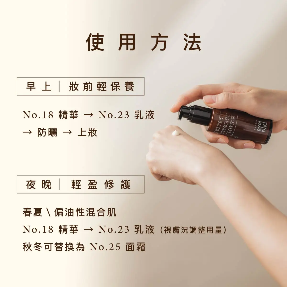 混合肌組｜ No.18 精華 No.23乳液 04